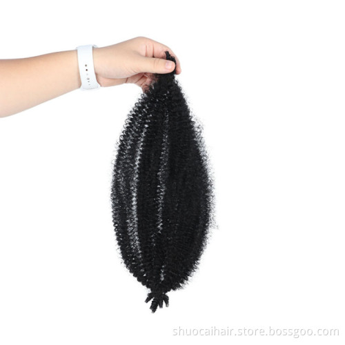 8inch Short Crochet Marley Hair Soft Afro Kinky Twist Crochet Braids Synthetic Braiding Hair Black Brown